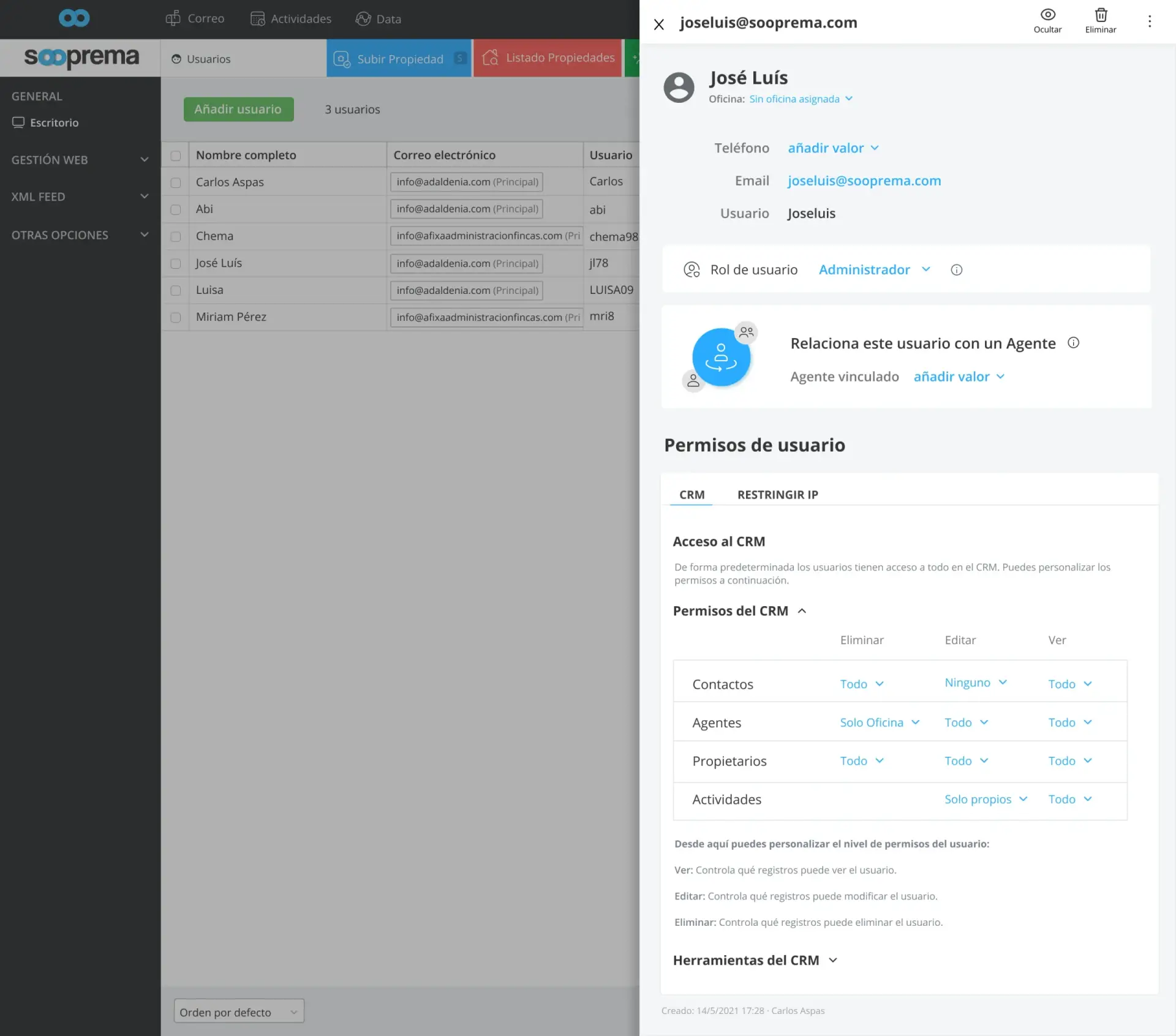 ficha cliente crm